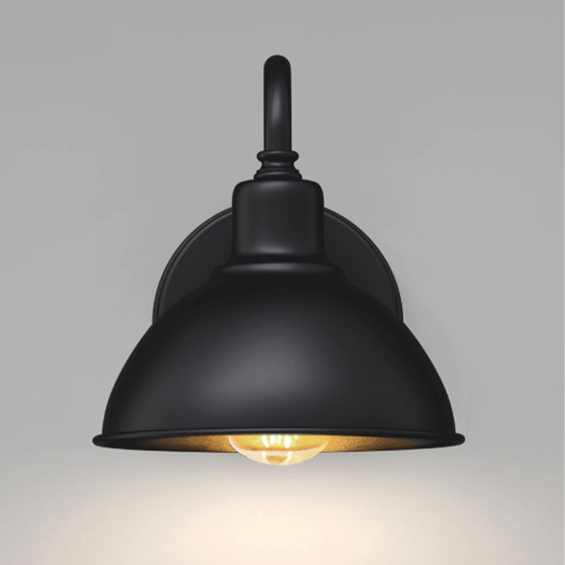 Schwarz 1 leichte Leuchten leichte industrielle Eisenzierpanzer Wandlampe für den Freien im Freien