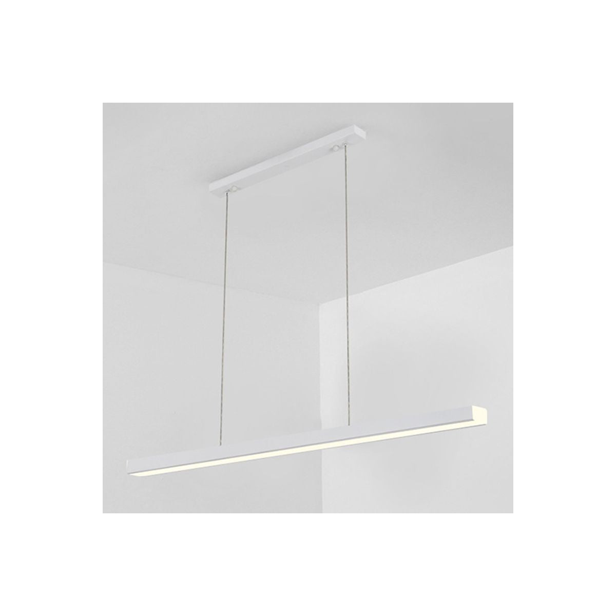 Minimalist Linear Island Pendant Lighting, 1-Light Acrylic Hanging Light for Kitchen Island