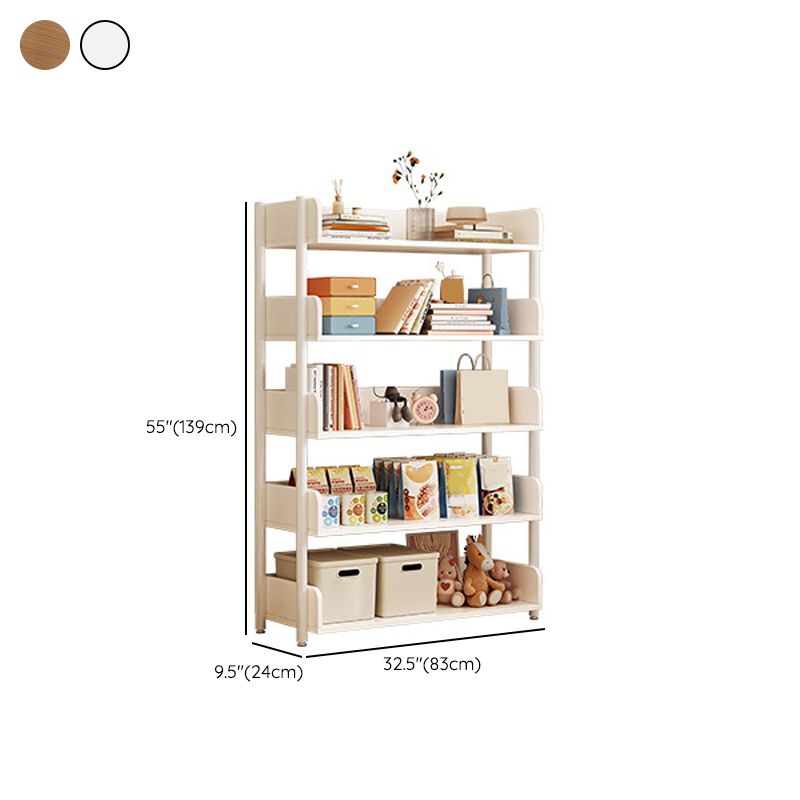 Engineered Wood Bookshelf Standard Open Back Scandinavian Bookcase