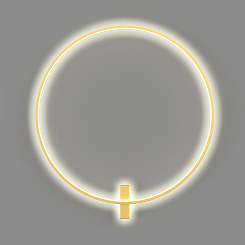 Metal Round Shape Wall Mount Lighting Modern 1-Light Wall Mounted Light Fixtures