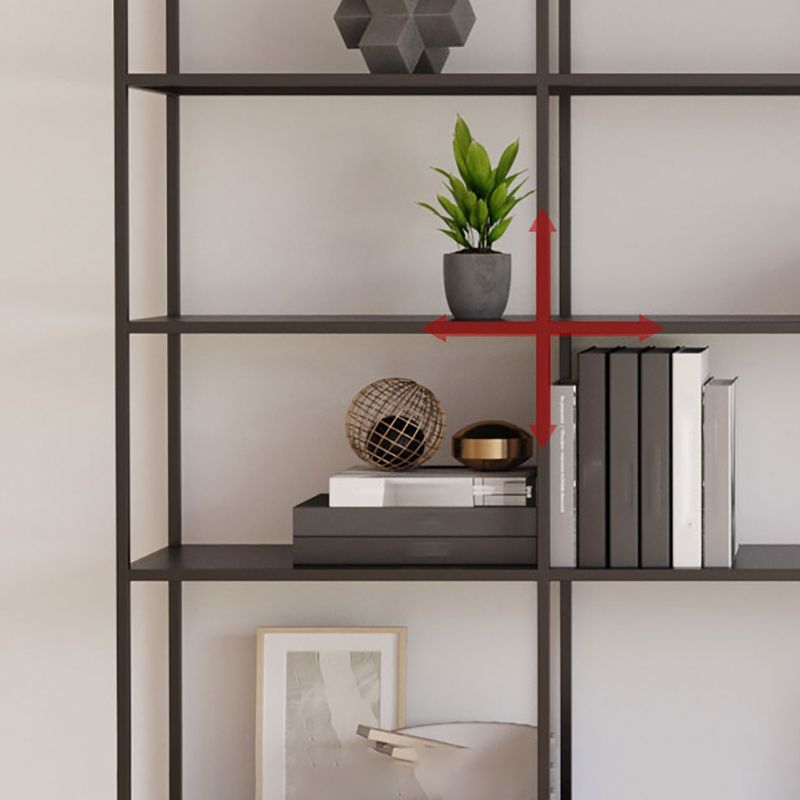 Scandinavian Open Back Standard Bookshelf Metal Shelves Included Bookcase