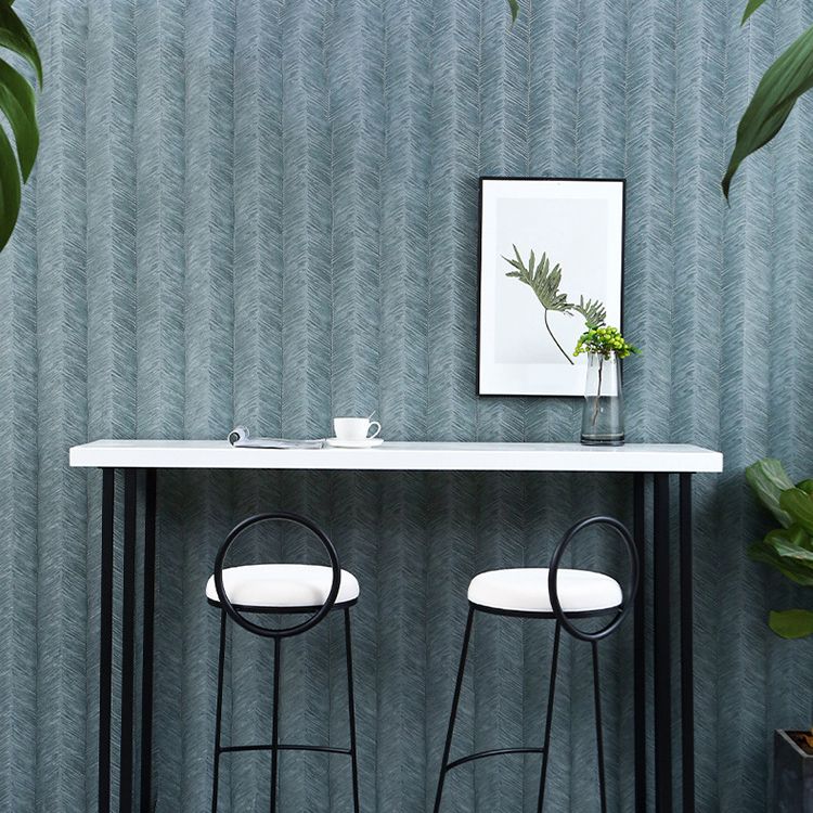 Modern 1/3 Pieces Bar Table Set Rectangle Wood Counter Table with High Stools for Cafe