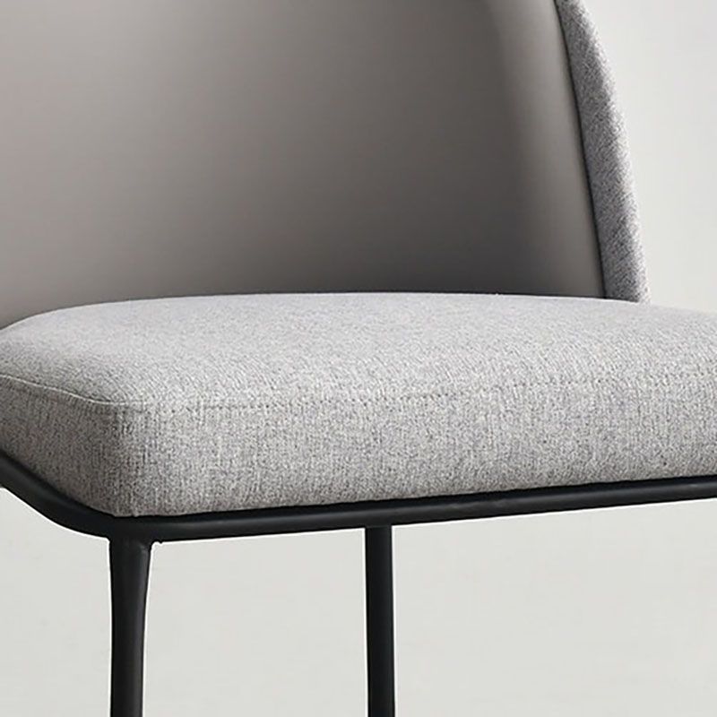Sillas laterales de tela de comedor escandinavo Silla con respaldo sólido sin brazos