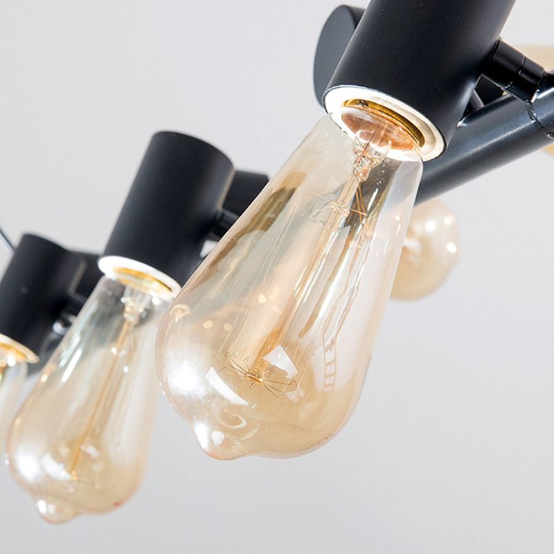 Industrial Hanging Lamp Black Kitchen Island Light with Metal