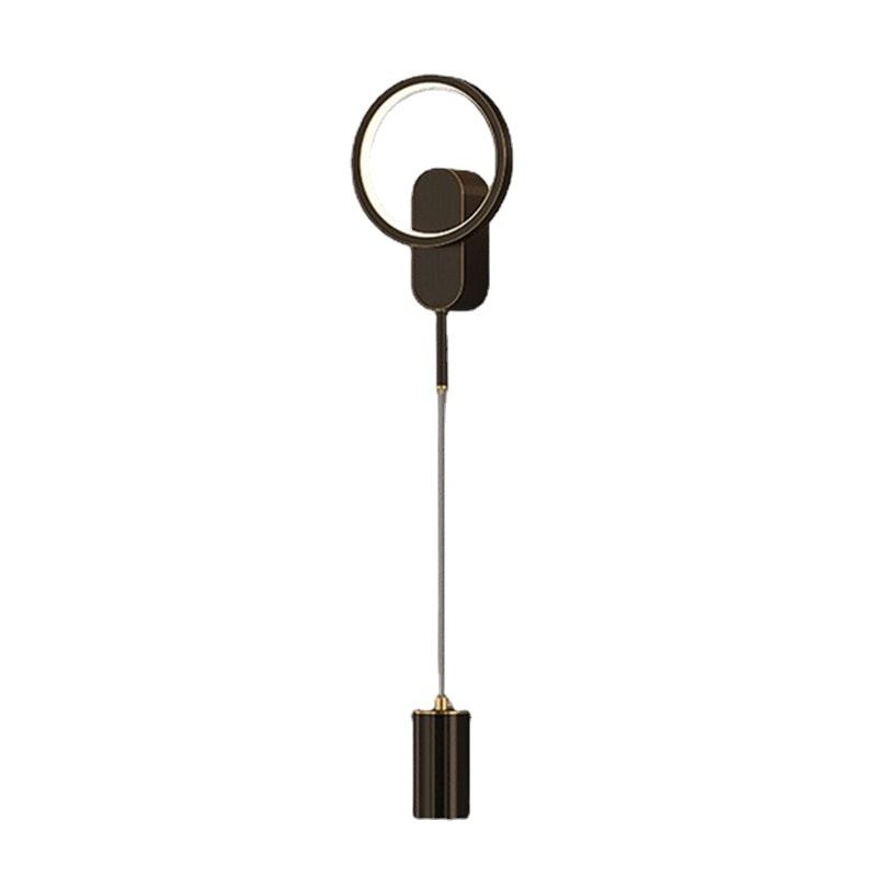 Modern Style Circle Shape Wall Light Metal 2 Light Sconces for Bedroom