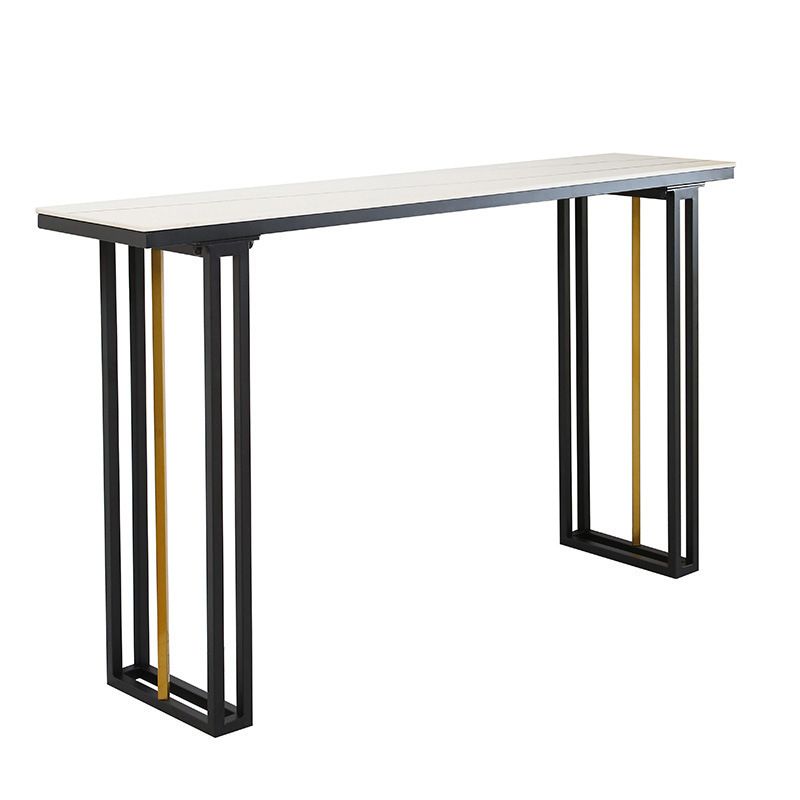 1/2/4/7 Pieces Modern Rectangular Pub Table Set Sintered Stone Top Bistro Table Set