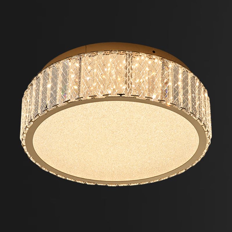 Contemporain K9 Crystal Flush Mount 1-Light Flush Ceiling Light for Living Room