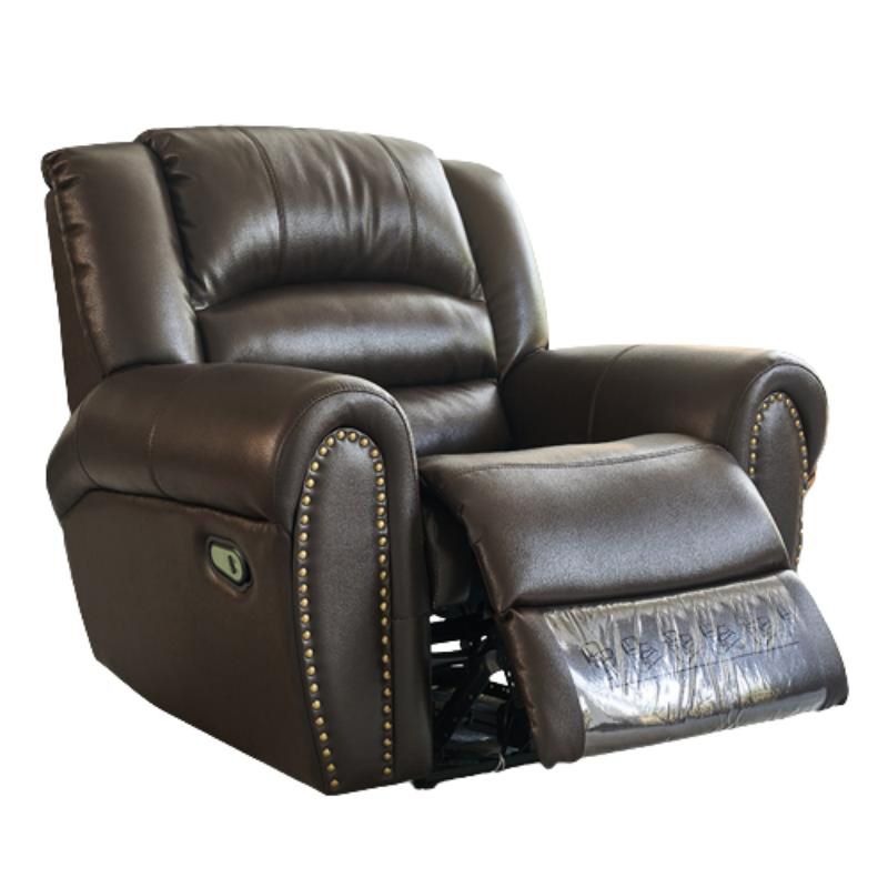 40.94" Wide Brown Standard Recliner Genuine Leather Recliner Chair