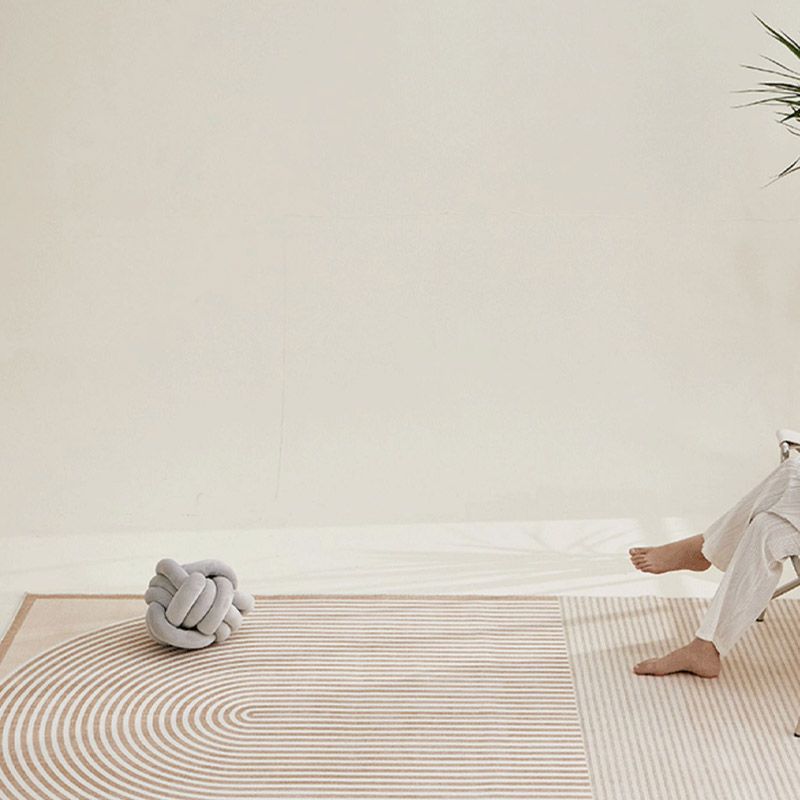 Casual Colorblock Rug Morandi Color Area Rug Polyester Easy Care Carpet for Living Room