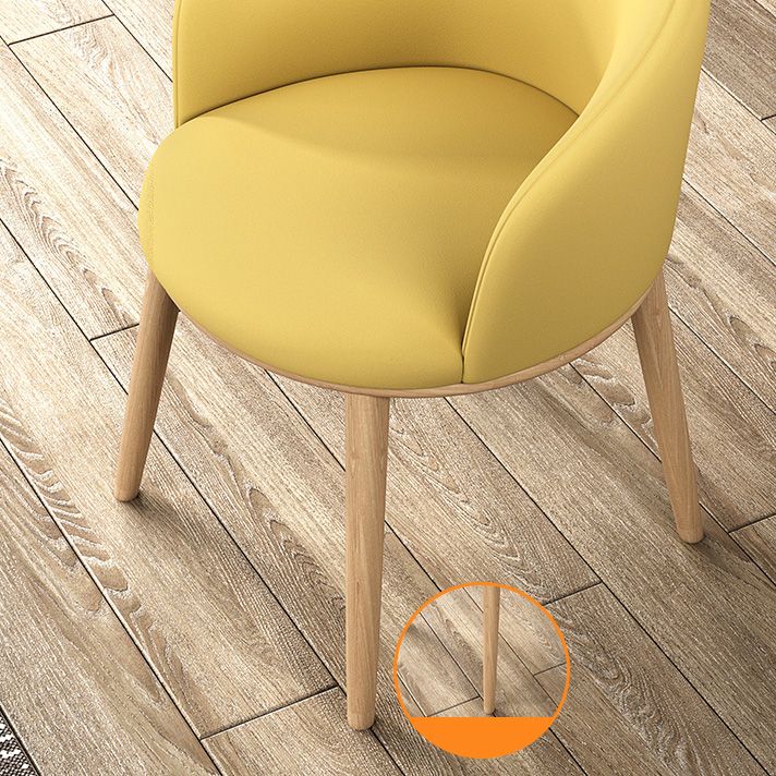 Glam Style Parsons Arm Chair Indoor Dining Chair with Metal Base