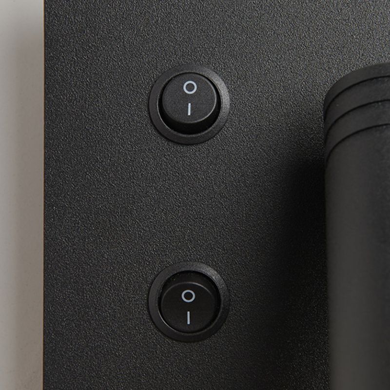 2 Lights Square Reading Wall Lighting Modern Style Metal Wall Mounted Light Fixture