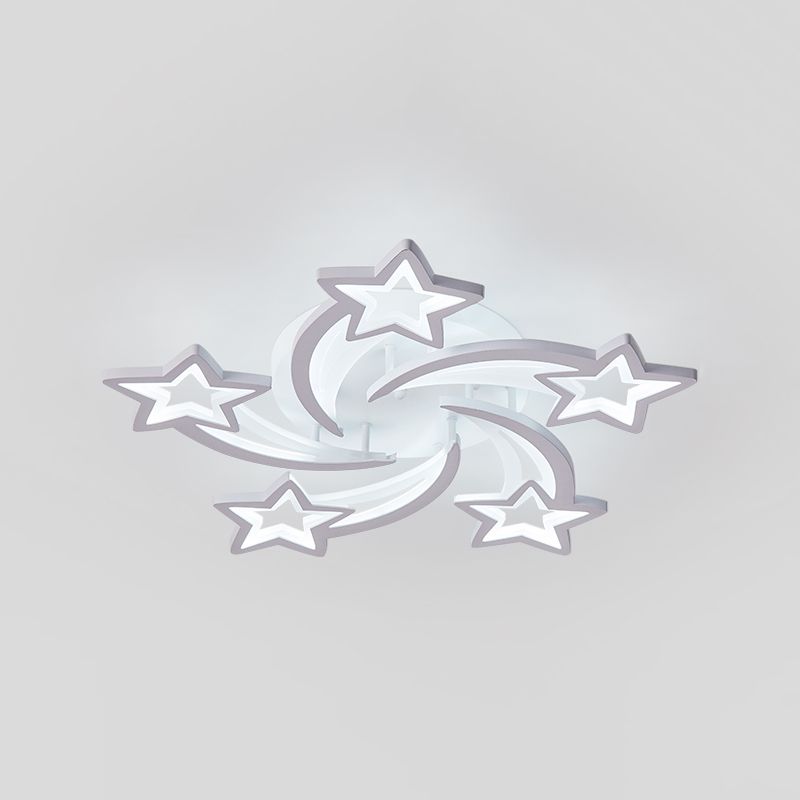 Montaggio di metallo a sfioramento Luce a soffitto LED in stile moderno bianco vicino alla lampada del soffitto