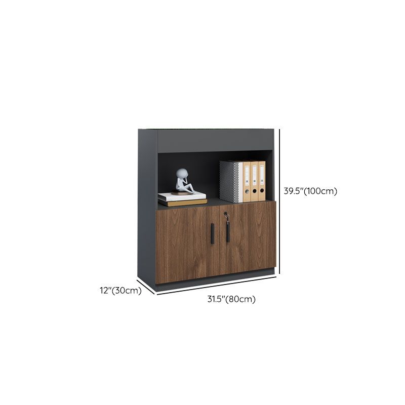 Lateral Modern Filing Cabinet Engineered Wood File Cabinet with Lock and Storage