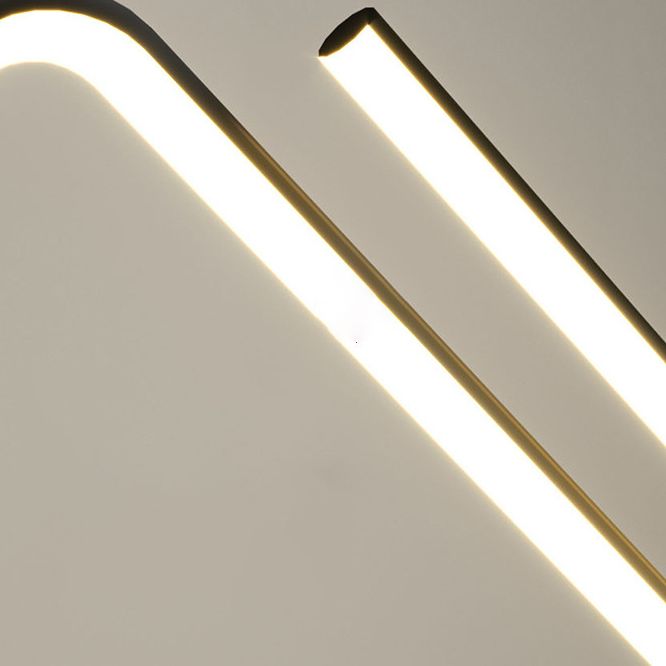 Lustres de lustre de l'île linéaire contemporaine Metal 2 Light Island Chandelier