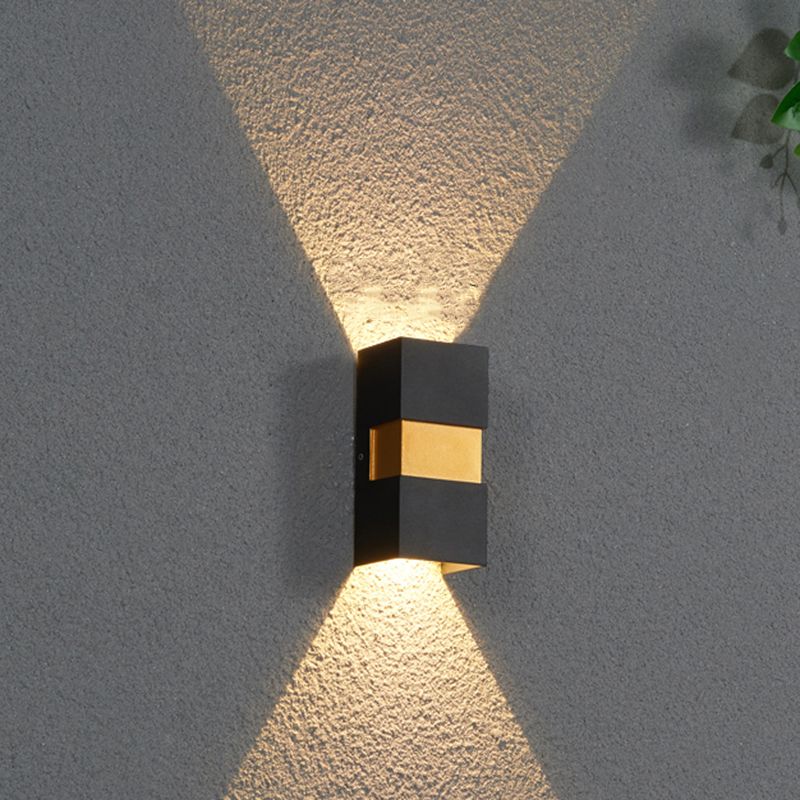 Application murale en aluminium extérieur contemporain Lumière murale à LED à LED 1 Light