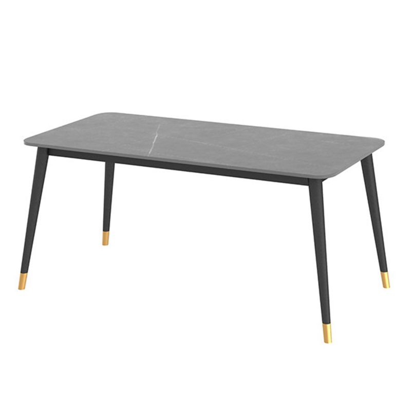 Style simple 1/5/7 Pièces Ensemble de restauration Grey Stone Top Table Table Cuisine pour salle à manger