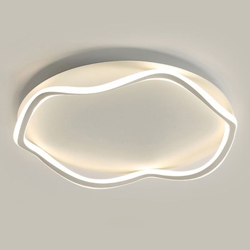 20" Long Simplicity Flush Ceiling Light Fixture Black/White Flush Mount Fixture