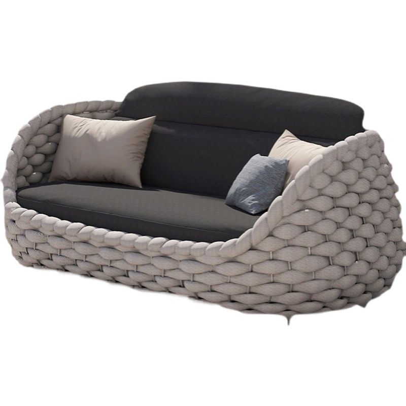 Metal Outdoor Patio Fade Resistant Sofa Patio Sofa with Cushions