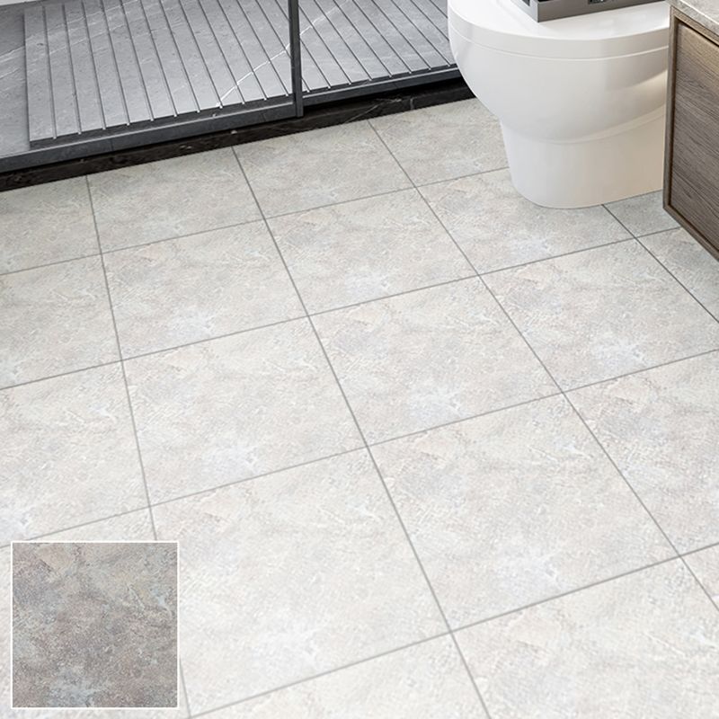 Square Bathroom PVC Flooring 12" x 12" x 0.07mm Peel and Stick Vinyl Flooring