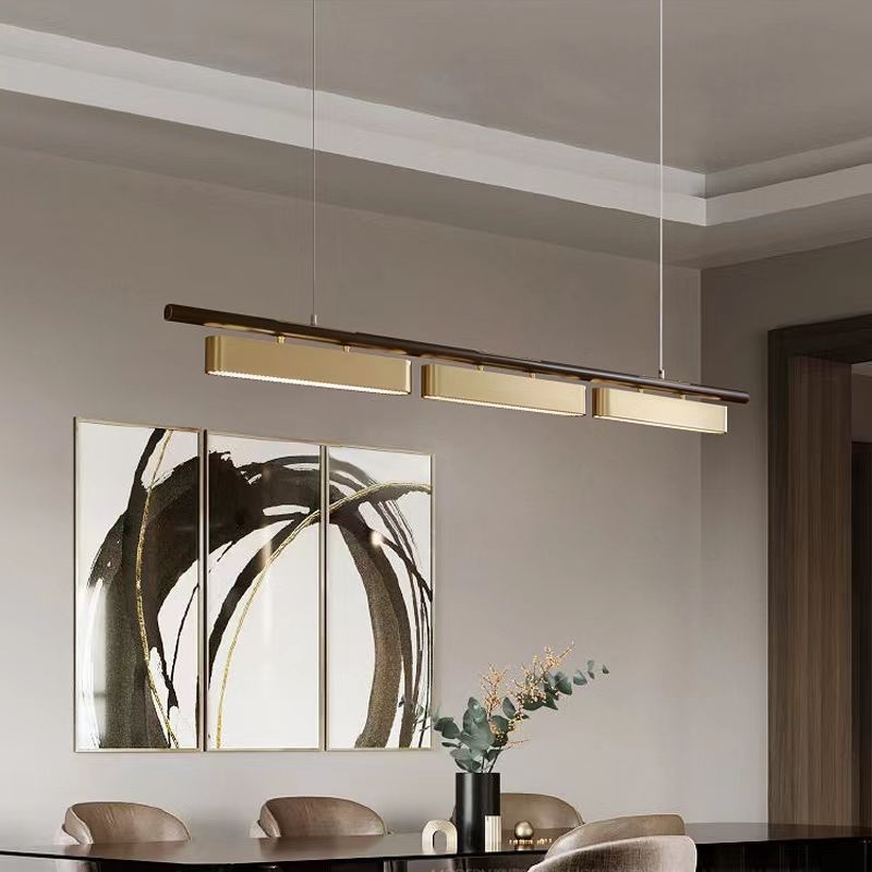 Luces colgantes de la isla de metal de la isla lineal de estilo moderno