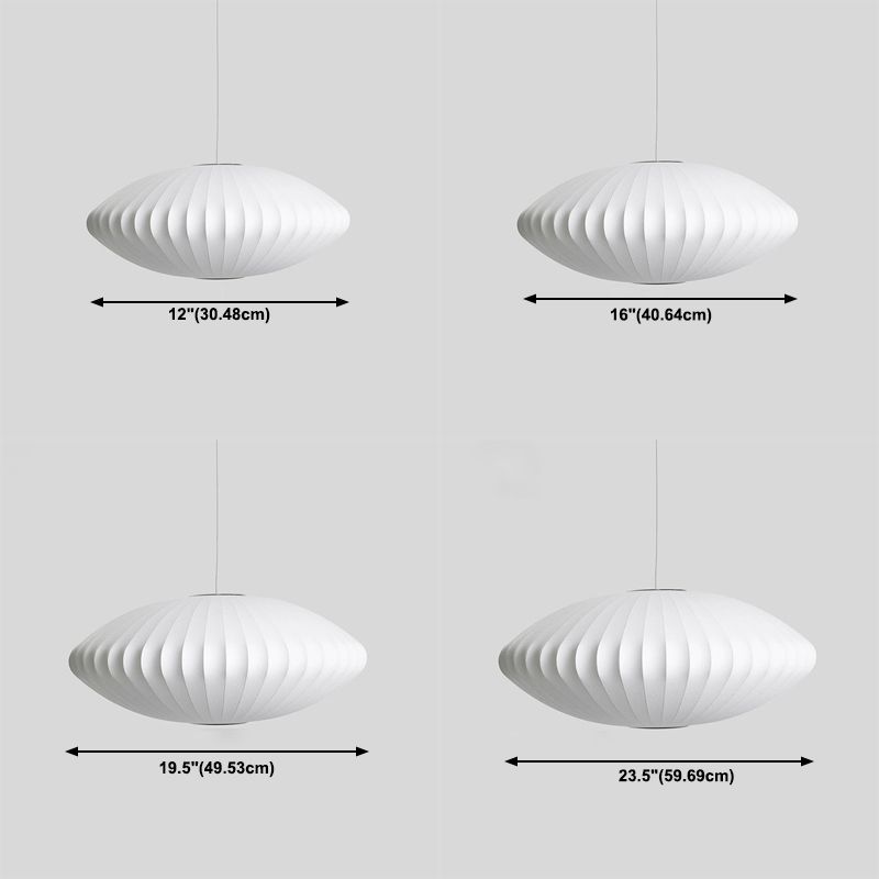 Lampada sospesa lanterna in tessuto MODERNO MODERNA Sospensione bianca Luce a sospensione