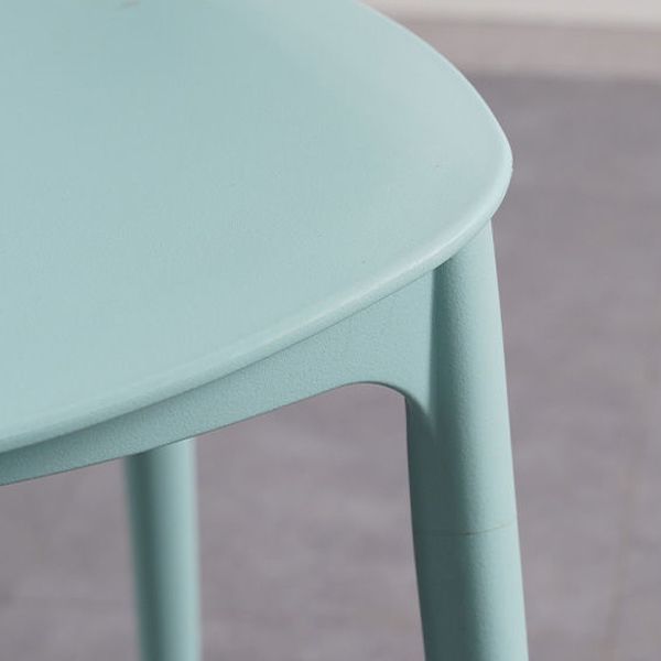 Plastic Dining Armless Kitchen Chair Open Back Dining Side Chair