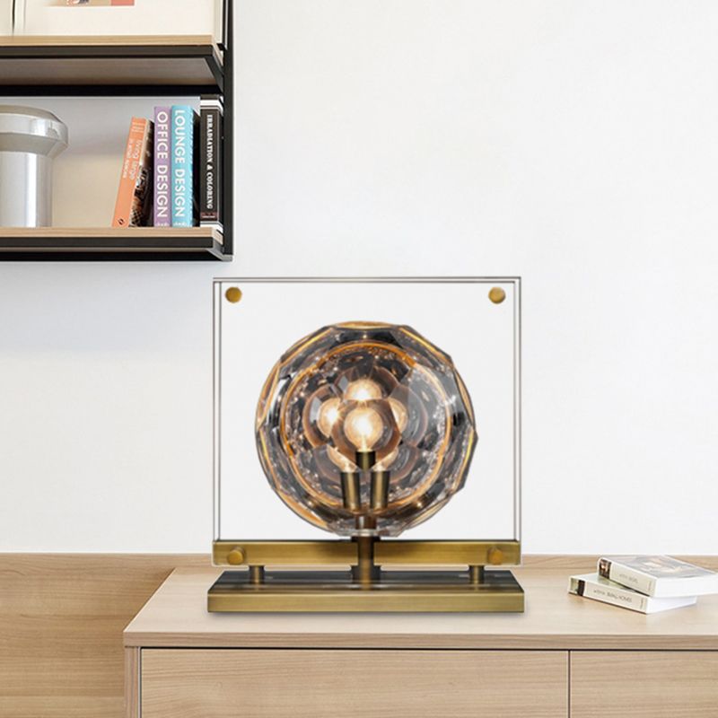 Crystal Bronze Finition Nightstand Light Gong Bell Design moderne Creative LED Table Table Lampe