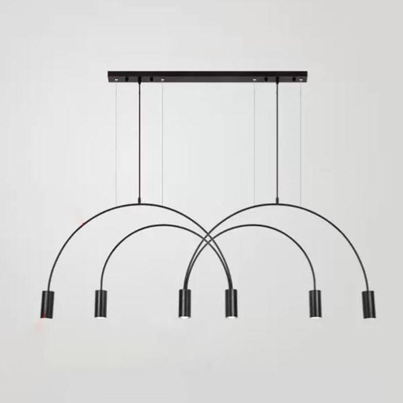 Moderner Stilzylinder hängende Anhänger Lichter Metall 6 Licht Anhänger Beleuchtungskarten