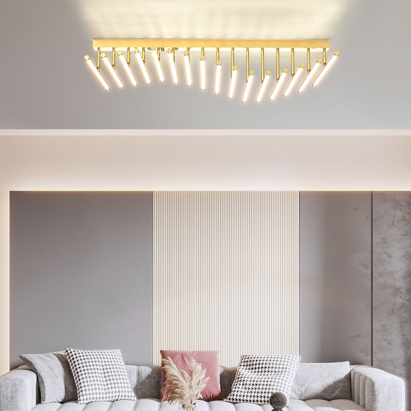 Luz de techo lineal nórdico Luz de montaje de aluminio de aluminio de aluminio para sala de estar