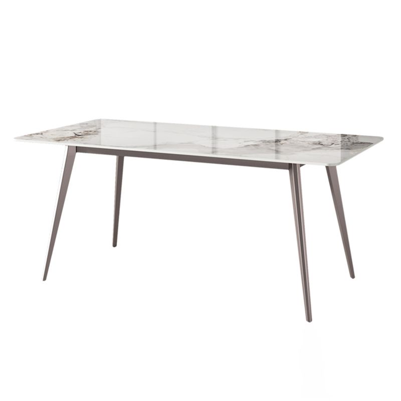 Rectangle 4 Legs Dining Table Modern Sintered Stone Dining Room Table
