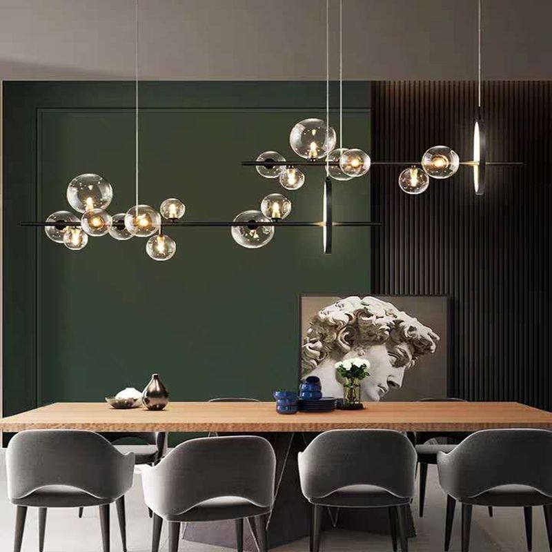 Fissaggio del lampadario a sospensione lampadario a globo moderno lampadario in vetro lampadario in vetro
