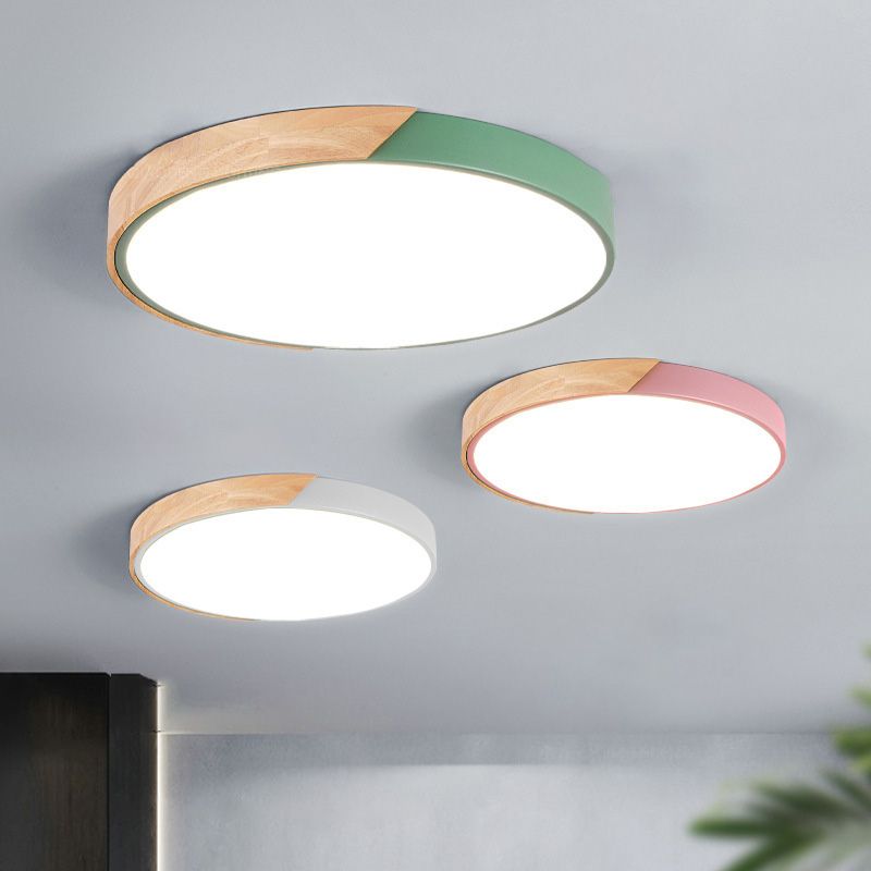 Macron LED Light Fixture Acryl Kleurrijke Plafond Mount Licht voor Zitkamer