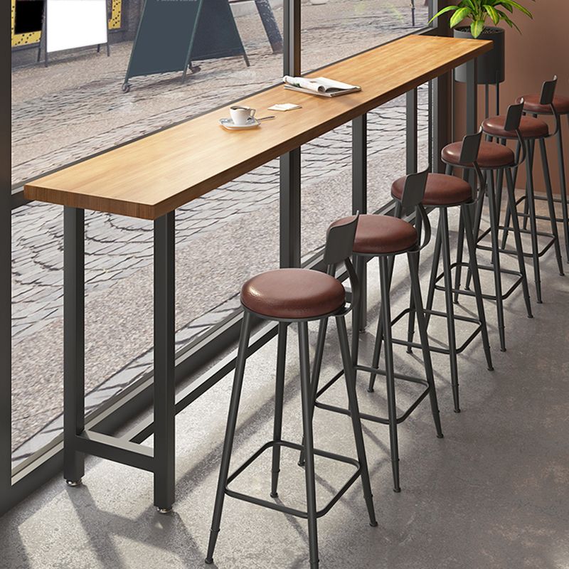 Contemporary Solid Wood Rectangle Bar Wine Table for Coffee Shop