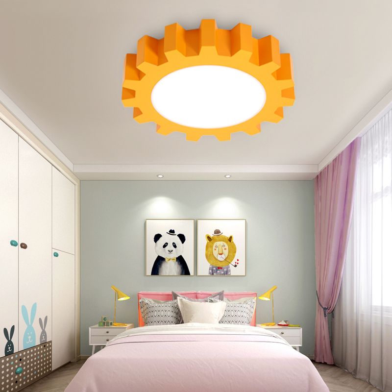 Metal Gear Ceiling Mount Light Cartoon LED Ceiling Light for Kindergarten