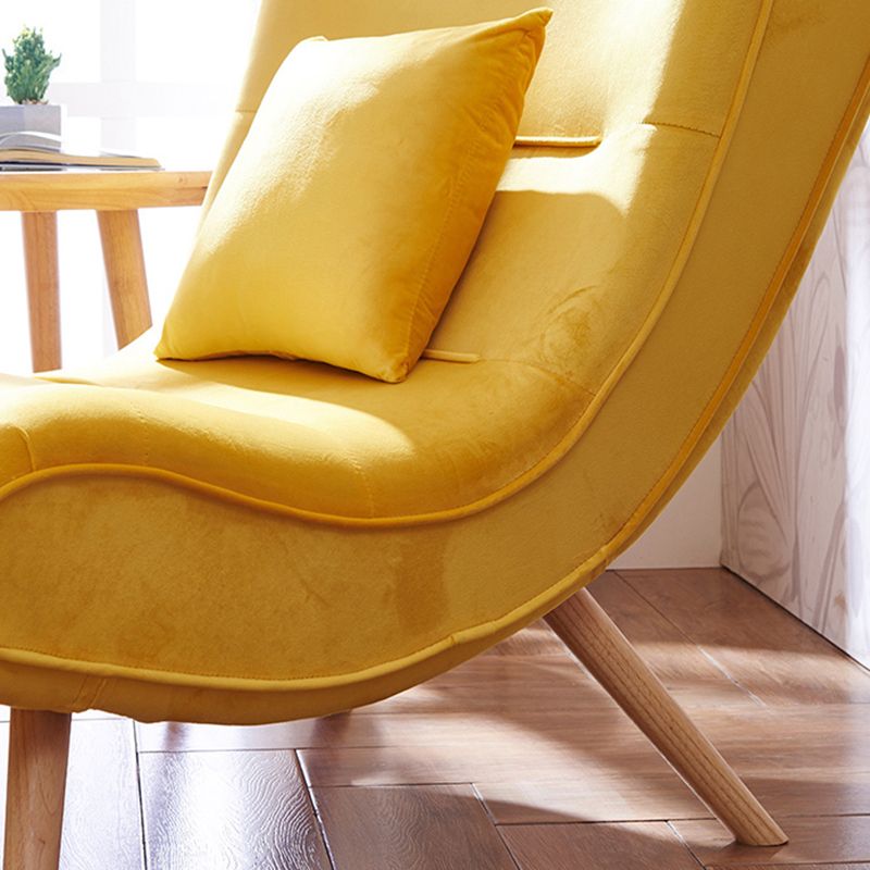 Modern Cushions Rocker Chair Solid Wood Frame Spindle Rocker Chair with Ottoman