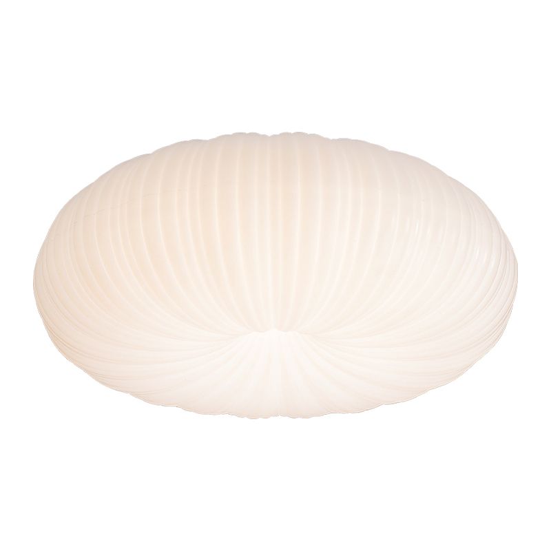 LED Modern Metal Flush Mount Circular Shape Ceiling Light with Acrylic Shade in White