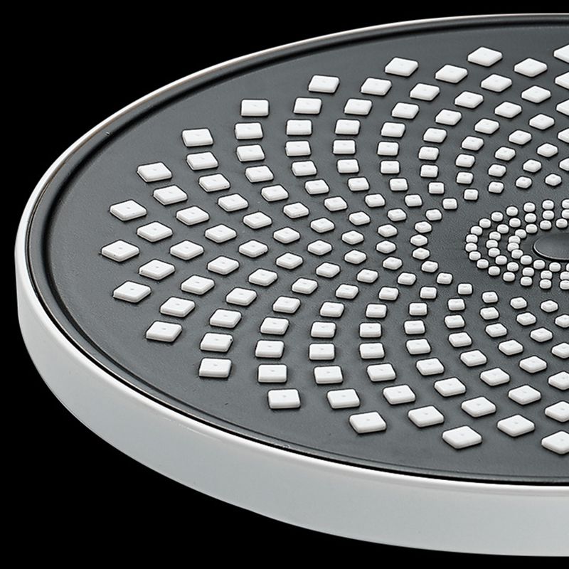 Wall Mounted Shower Arm Shower Faucet in White Metal Shower System Adjustable Water Flow