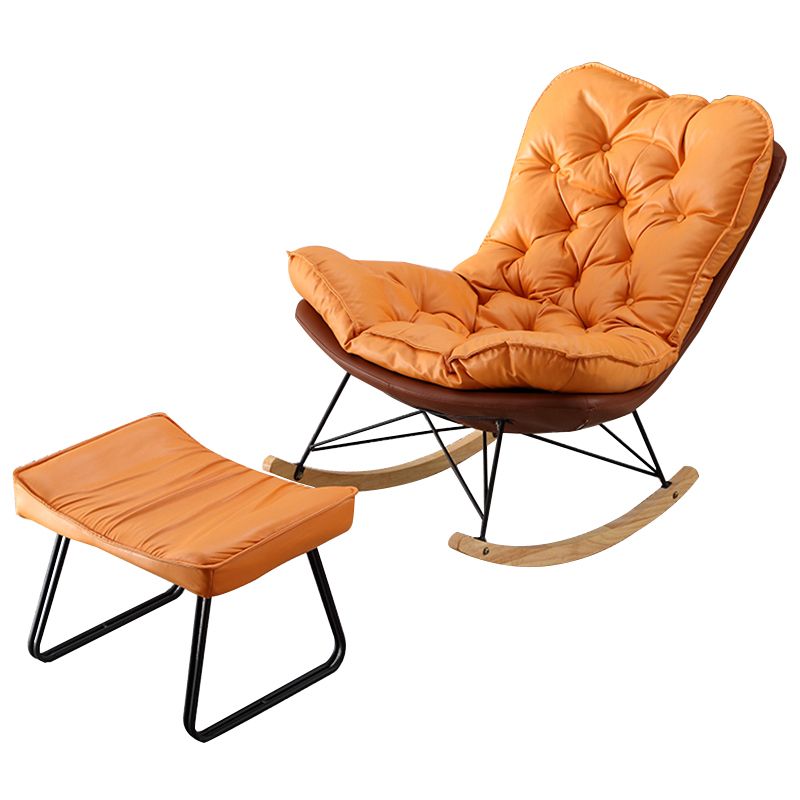 Modern Single Rocker Chair Waterproof Simple Chair for Bedroom and Living Room