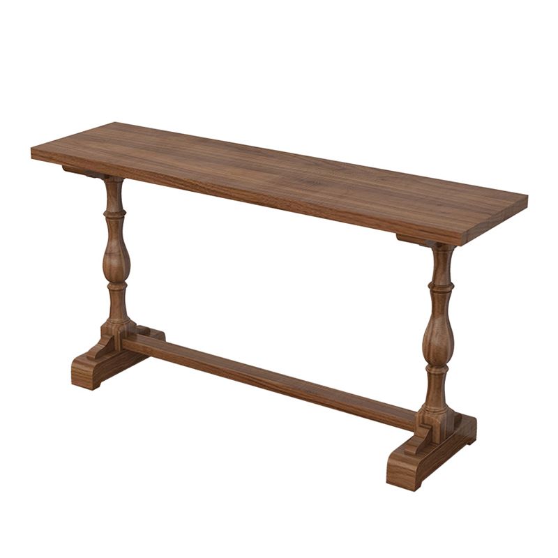 Brown 1/2/3 Pieces Pub Dining Set Solid Wood Table and Stool Set