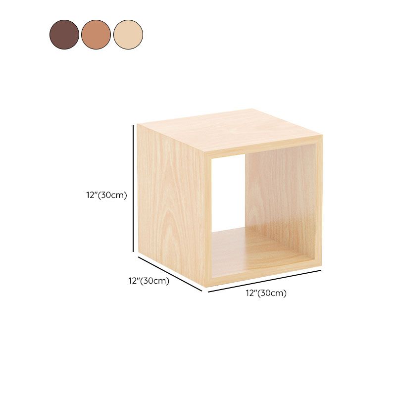 Open Back Cube Bookshelf Contemporary Wood Bookcase for Home