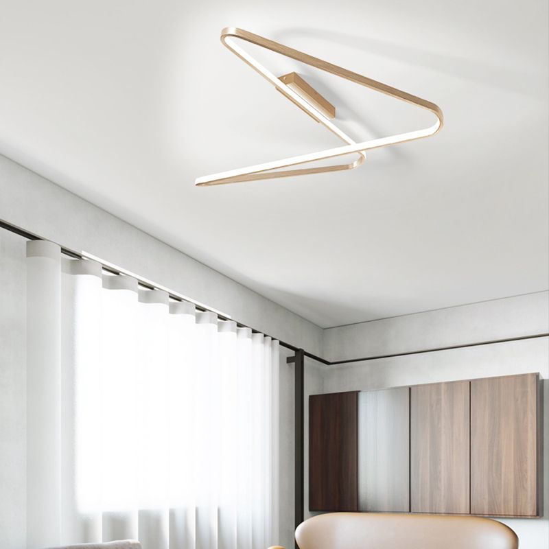 Luz de techo de forma lineal de estilo moderno Luz de techo de metal 1 luz para restaurante