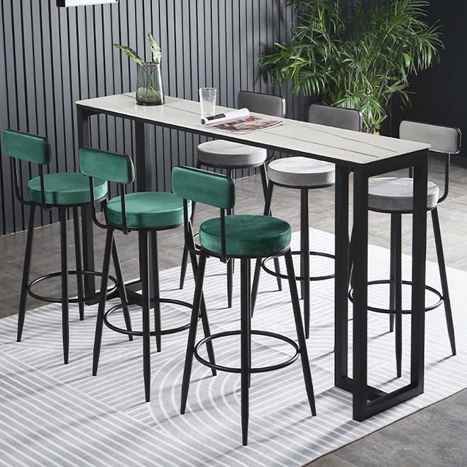 Indoor Round Counter Stool Industrial Upholstered Counter Height Stool