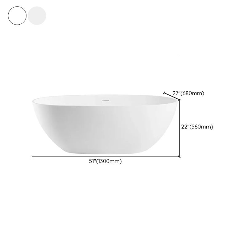 Oval Soaking Modern Bathtub Antique Finish Stand Alone Bath Tub
