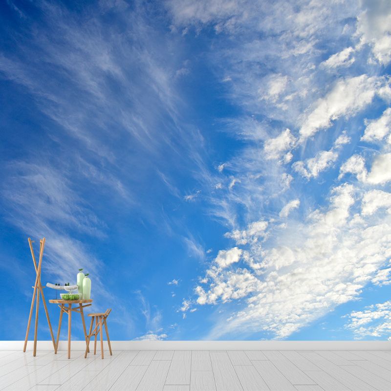Beautiful Cloudscape Minimalistic Mural Wallpaper, Custom Size Available