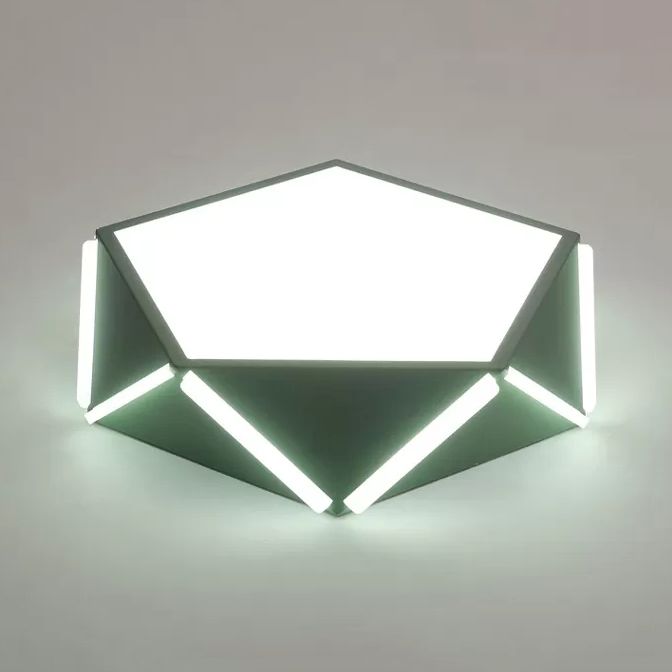 Cafe Pentagon Diamond plafonnier acrylique macaron style LED plafonnier