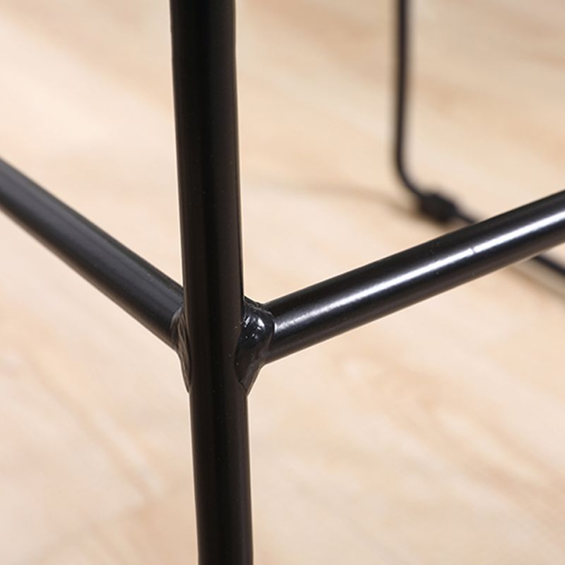 Contemporary Metal Barstool Fabric Counter Stool in Matte Finish for Indoor