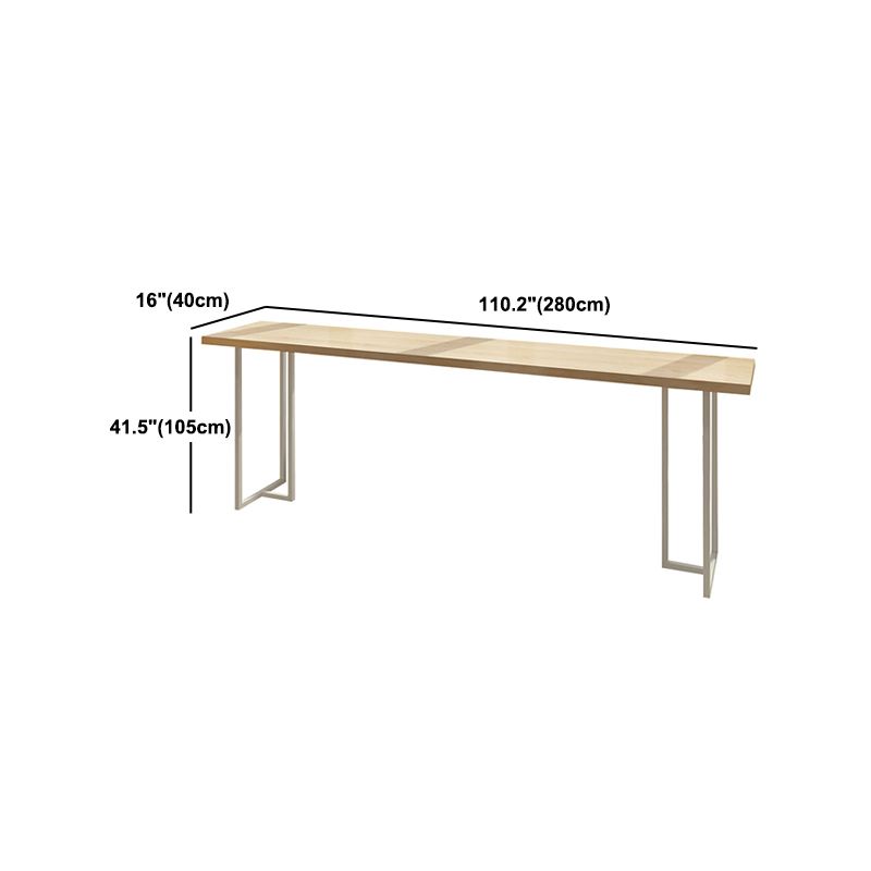 Luxury Rectangle Solid Wood Bar Table Set 1/4/6 Pieces Counter Table with Backless Stools