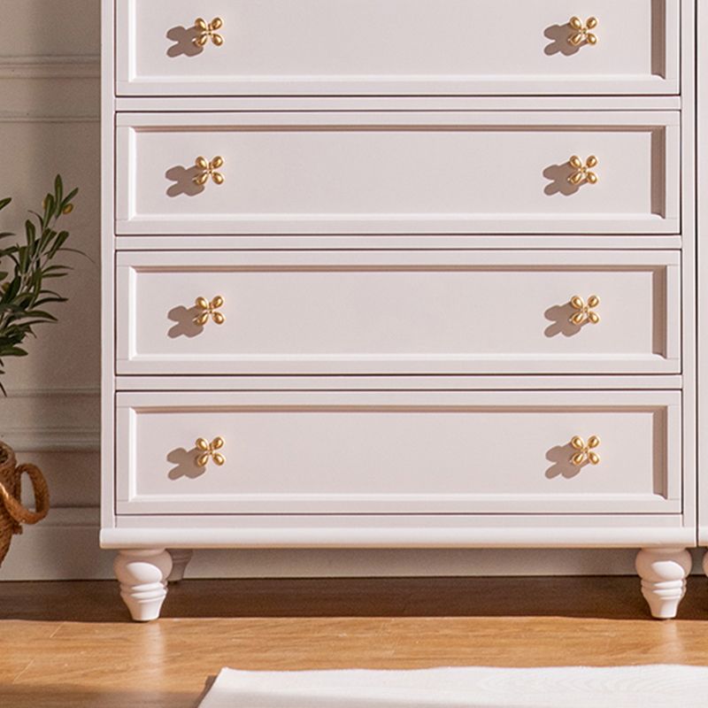 Ornate Traditional Lingerie Chest Rubber Wood Storage Chest with Drawers for Bedroom