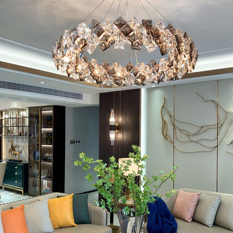 Funzione illuminazione sospesa a sospensione in stile moderno per sala da pranzo soggiorno