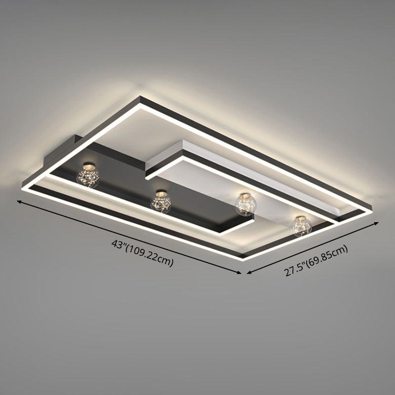 Square Flush Mount Ceiling Light Acrylic Modern Simplicity Flush Mount Ceiling Light for Living Room